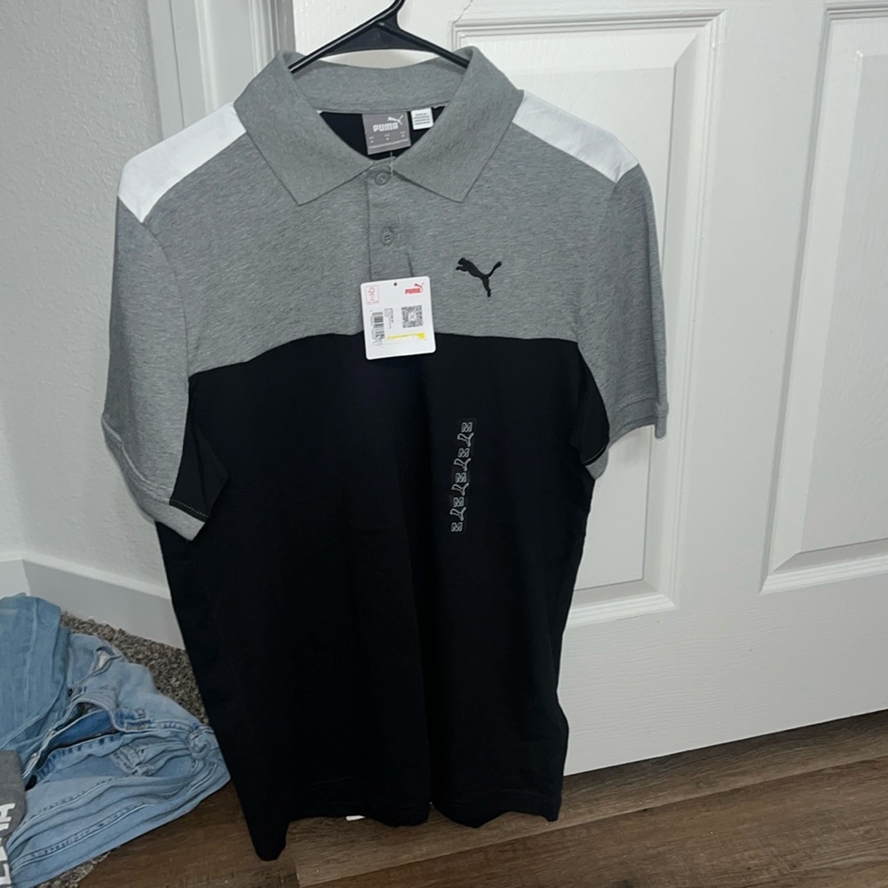 Puma medium black grey and white